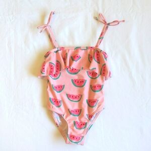 andy & evan watermelon print ruffle one piece swimsuit 3T toddler girls